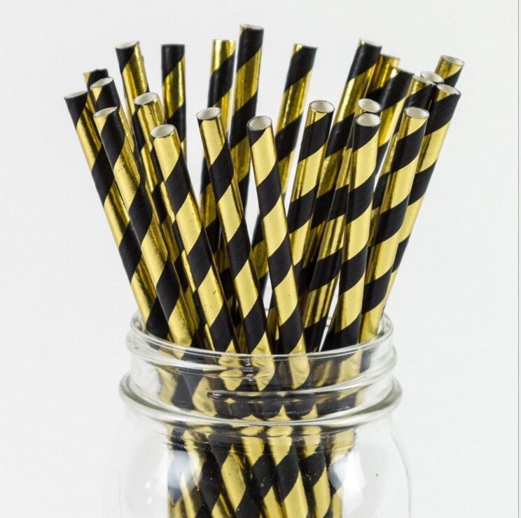 Verjaardagsfeestje Wegwerp Papieren Plaat Cup Milieu Stro High End Picknick Diner Set Bedrijf Ceremony Servies Decoratie: B straw 25pcs