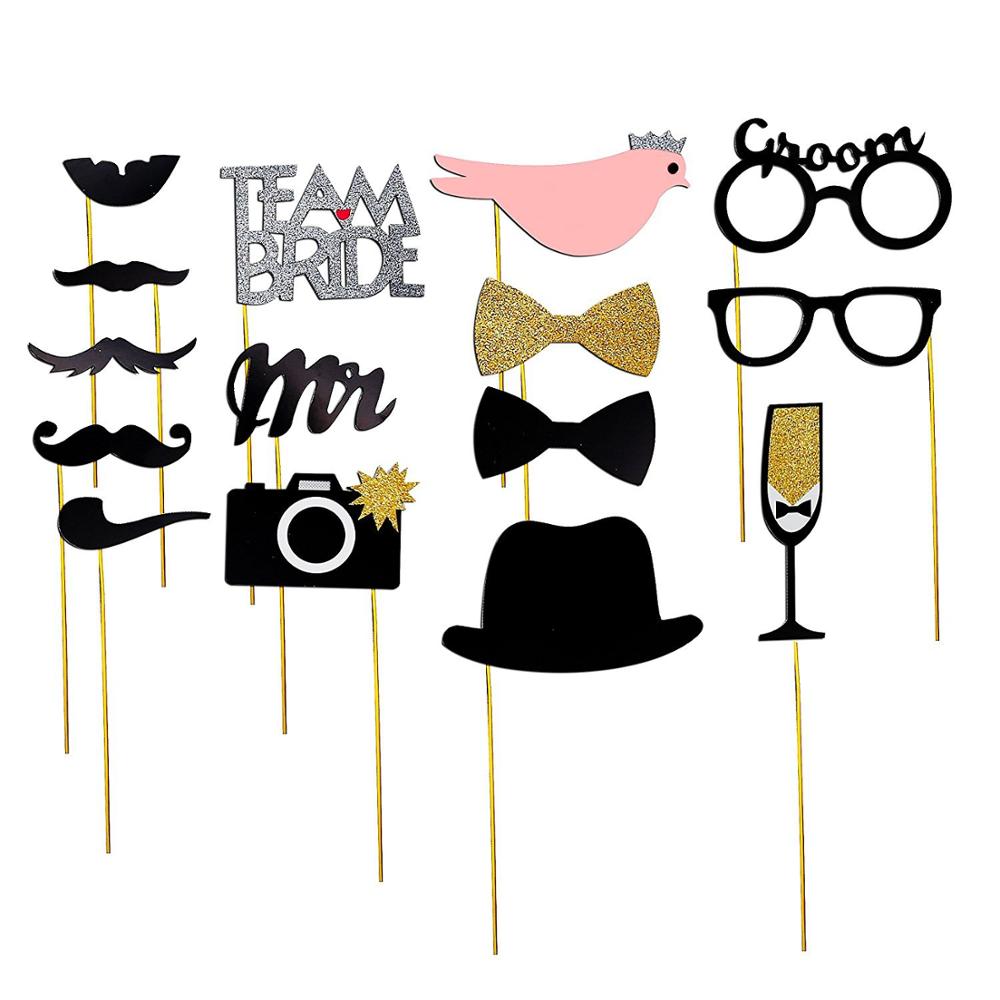 31pcs/set Wedding Photo Booth Props Groom Team Bride To Be Funny Photobooth Props Photo Decor Just Married Decor Toys Adult