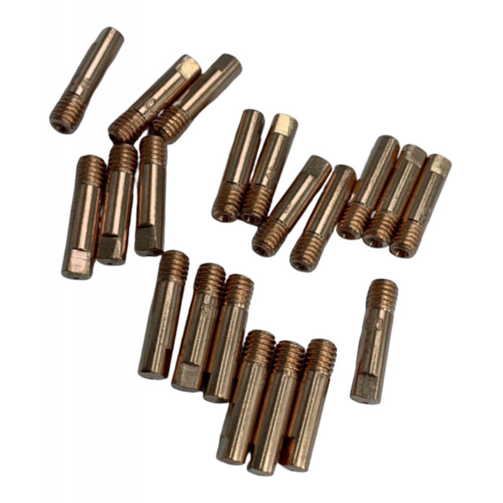 Paquete de 20 boquillas de Metal para soldadura de 15AK, Punta de soldadura de dióxido de carbono ar, cobre