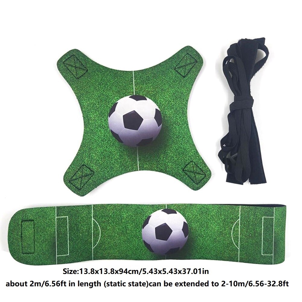 Soccer Ball Practice Belt Football Kick Training Belt Adjustable Trainer Train Equipment Practice Belt Hands Kids Adult Soccer: Green  2-10m