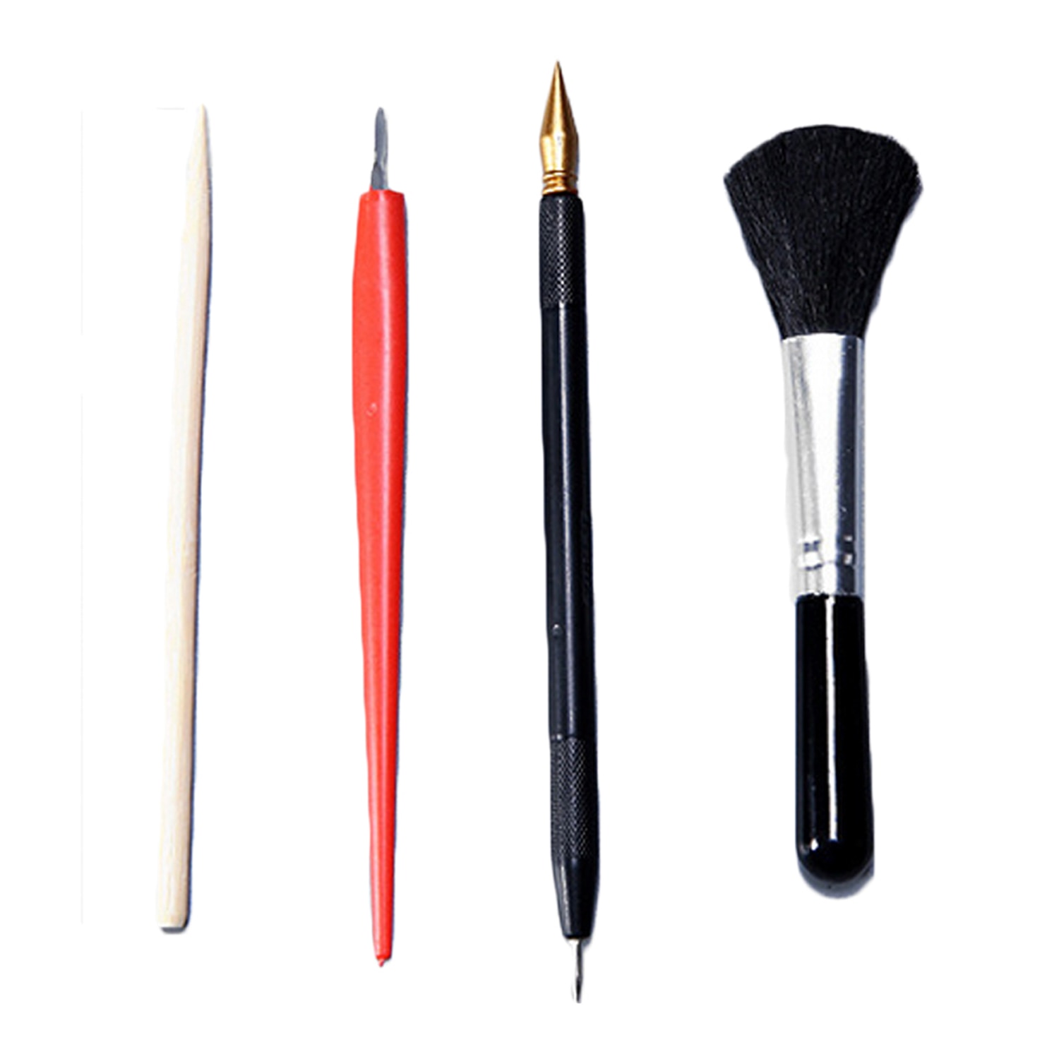 4pcs Magic DIY Scratch Painting Tool Drawing Scraping Set with Stick Scraper Pen Black Brush For Painting Crafts Toys