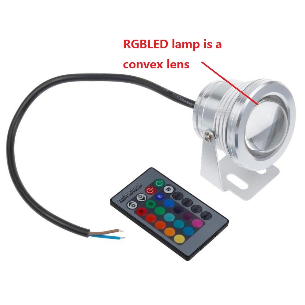 16 Colors 10W DC 12V RGB LED Underwater Fountain Light 1000LM Swimming Pool Pond Tank Aquarium LED Light Lamp IP67 Waterproof