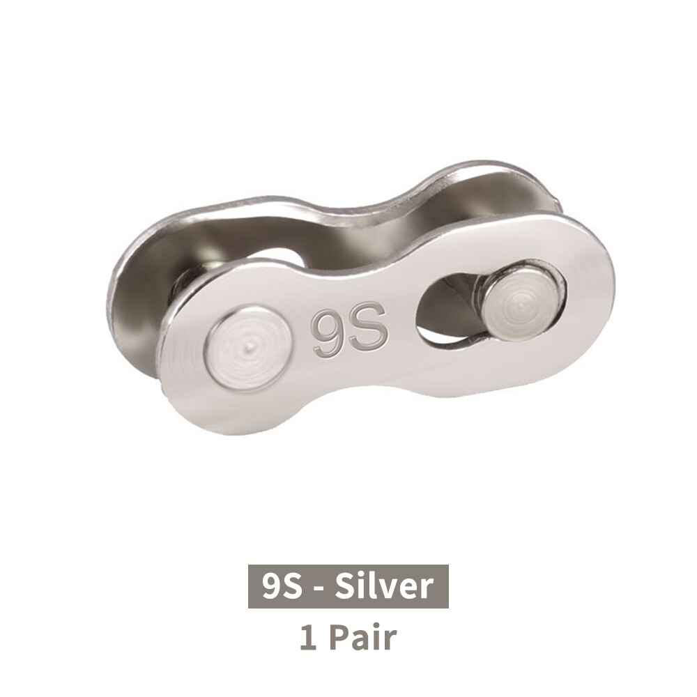 1 Paar Bike Chain Quick Link Voor 6/7/8/9/10/11/12 Speed Ketting mtb Racefiets Aansluiten Master Link Ontbrekende Quick Connector: 9S Silver 1 pair