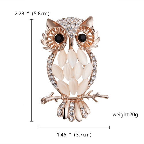 RINHOO Cute Animal Cat Owl Butterfly Brooch For Women Europe America Wedding Jewelry Stones Crystal Brooch Pins: 10