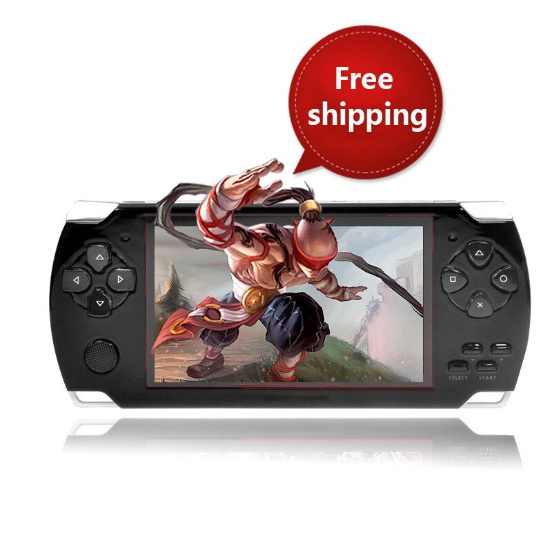 Libre construido en 5000 juegos, 8GB 4,3 pulgadas PMP mando de juegos MP3 MP4 MP5 Player Video FM Cámara consola de juegos portátil niños