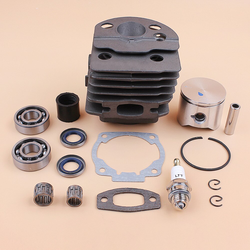 45mm cylinder kolv vevlager oljetätning motorsats passar husqvarna 55 51 50 motorsåg ombyggnad delar oem 503168301