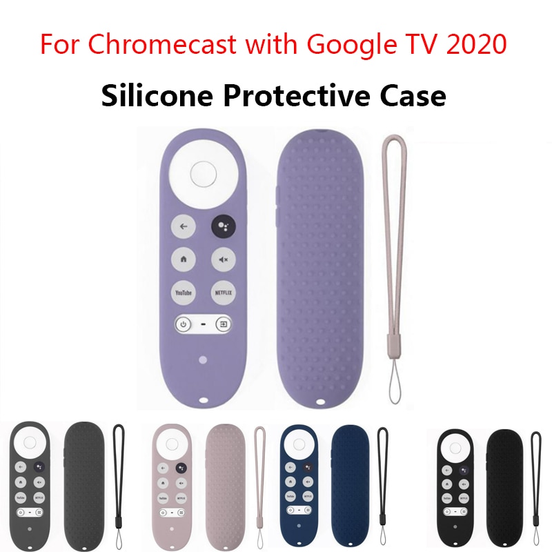 Dla Chromecast Anti-Lost Silicone Case dla chromecasta z Google TV 2020 sterowanie głosem Anti-Lost Silicone Case