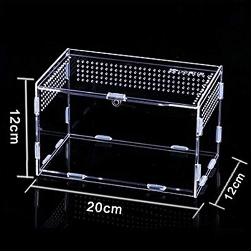 Zbiornik gadów owady pająki żółw jaszczurka akrylowy przezroczysty inkubator Spide rogaty żaba chrząszcz Vivarium pokrywa Terrarium