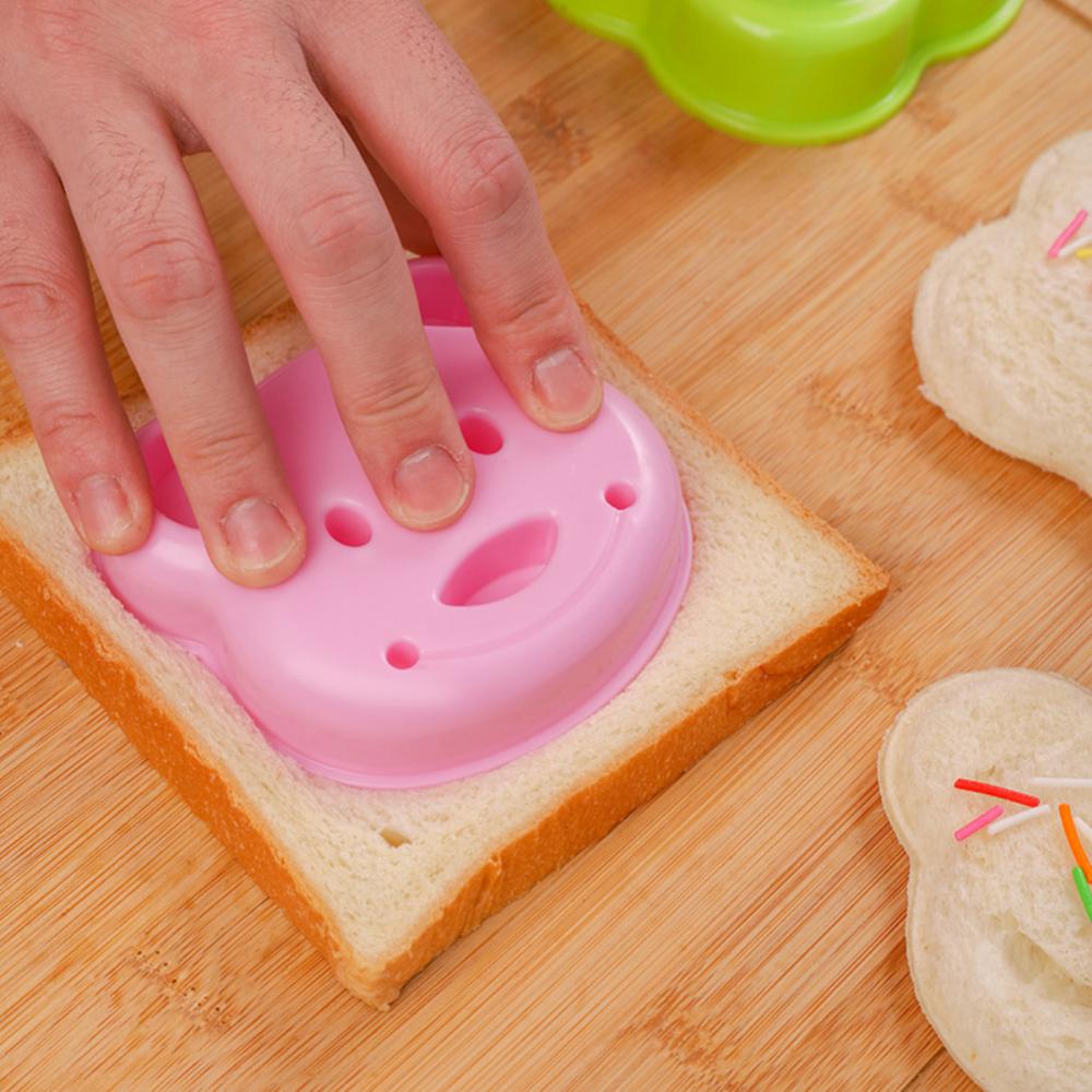 Cortador de sándwich Mini oso de dibujos animados ardilla mar perro pan cuchillo sándwich cortador sellador cocina DIY niños Bento almuerzo molde para hornear