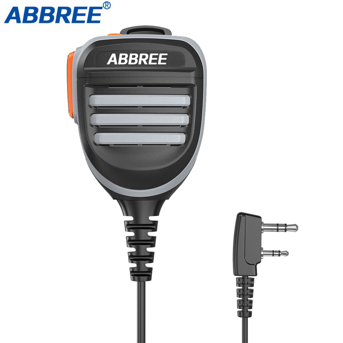 Abbree – haut-parleur AR-780 PTT étanche à distance, Microphone pour Radio bidirectionnelle Baofeng UV-5R BF-888S UV-10 UV-13PRO AR-518: Orange
