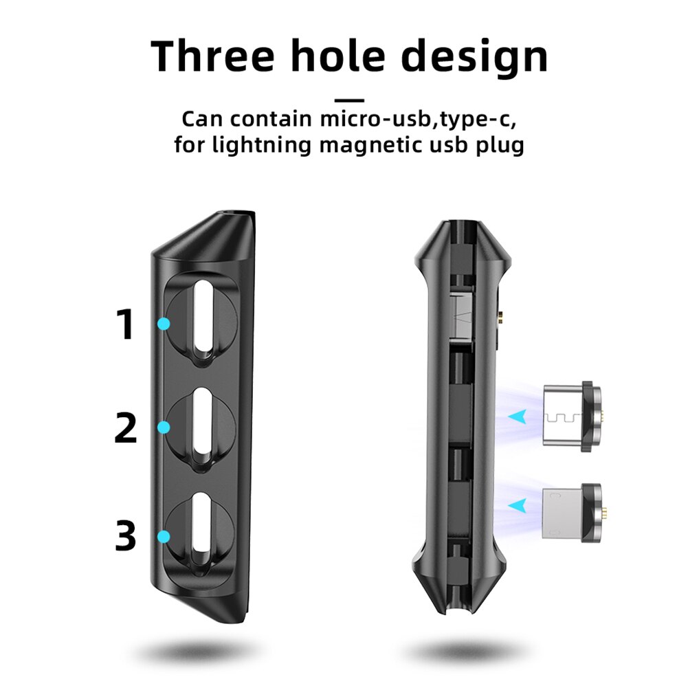 3 in 1 Kabel Stecker fallen Tragbare Magnet Magnetische Ladegerät Stecker Lagerung Kasten für draussen praktisch Dekoration