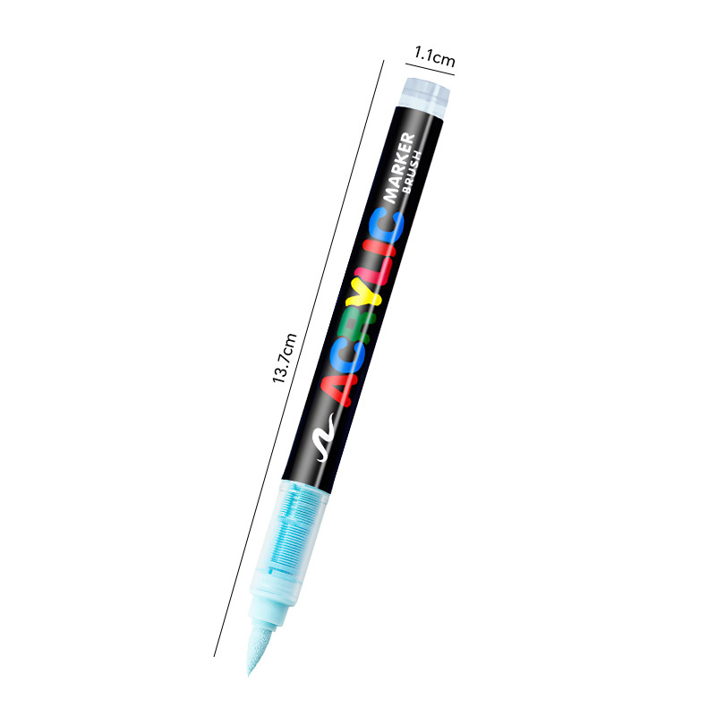 One direct liquid acrylic marker paint brush pen painting stone ceramic glass wood canvas making drawing graffiti coloring pen: black