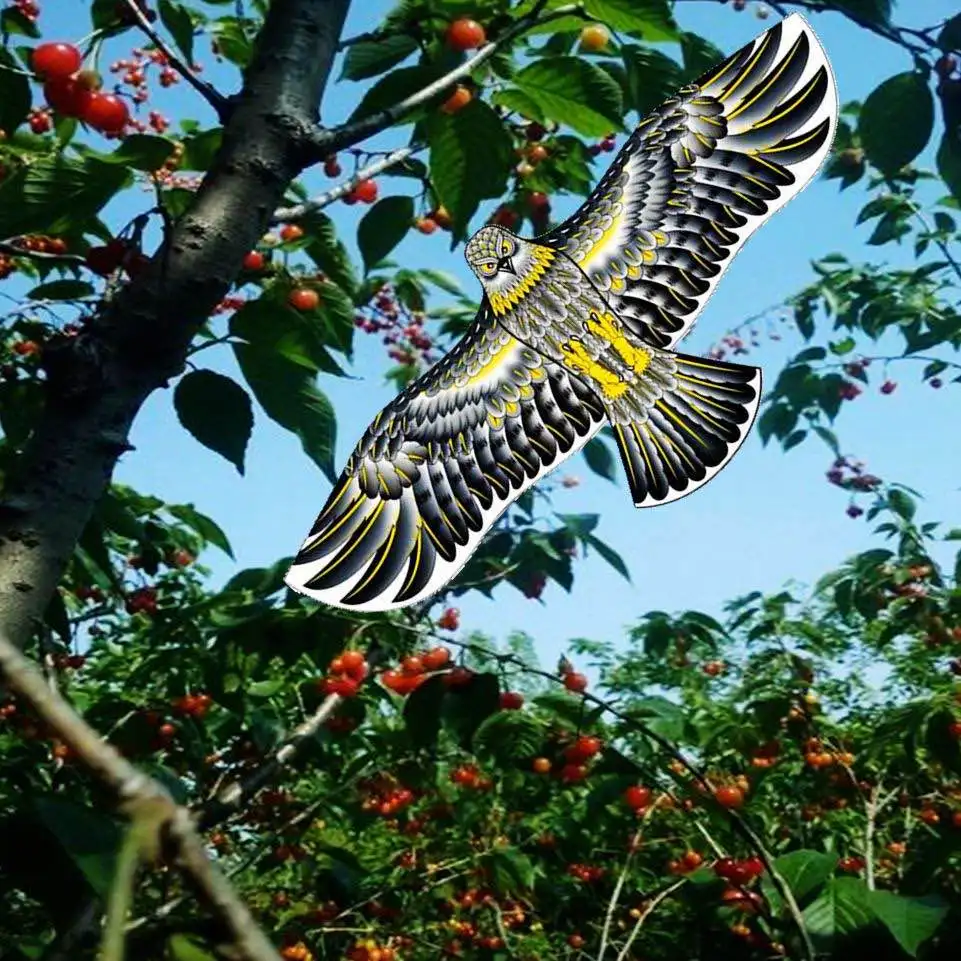 Anti pájaro volando halcón cometa repelente de aves gran águila cometas espantapájaros señuelo para granja jardín repelente de plagas de aves