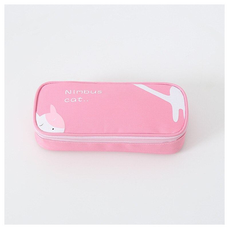 Fengdong School Stationery Pencil Bag For Boys Large Capacity Cute Animal Pen Bag Children School Pencil Case School Products: pink