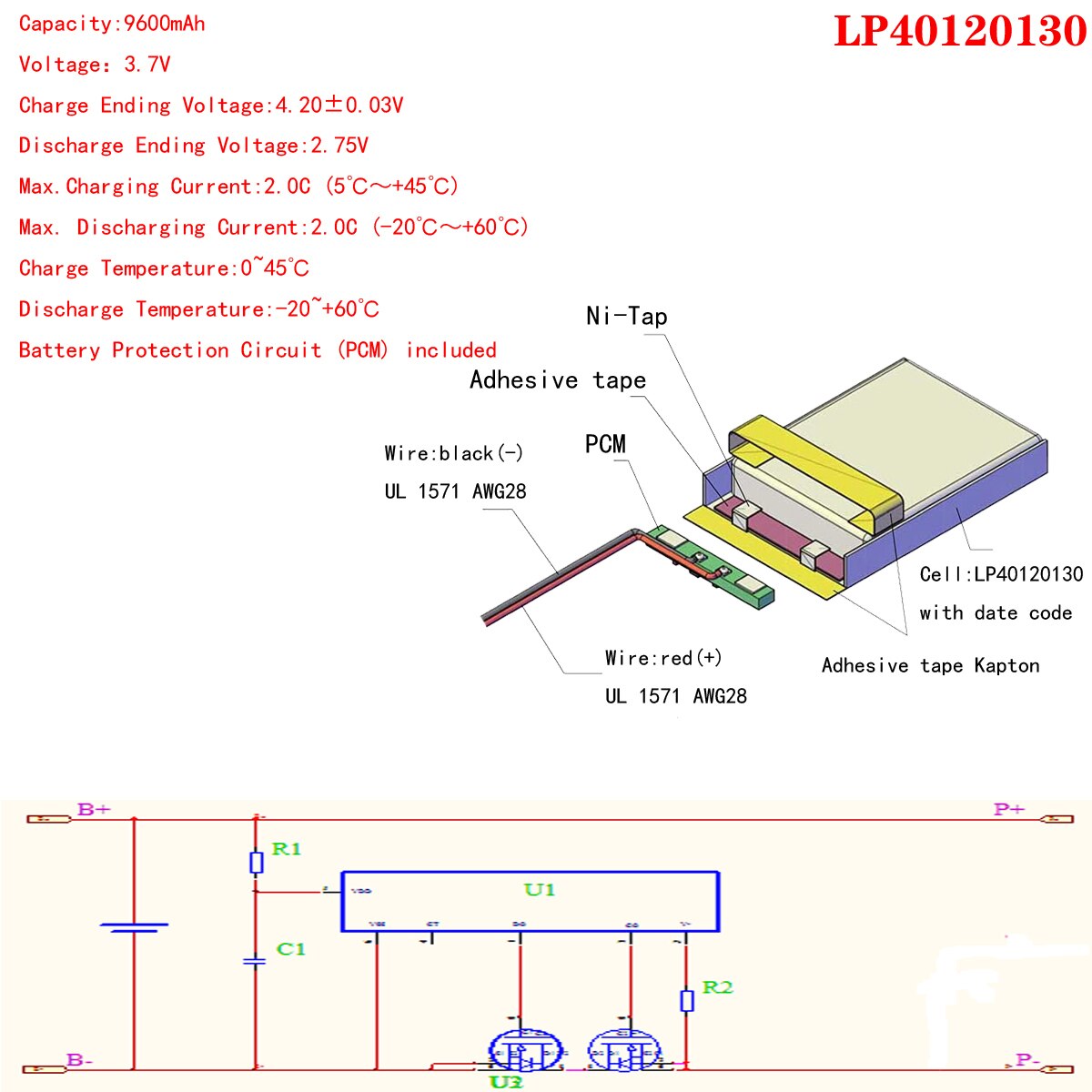 3.7V 9600mAH 40120130 Li-ion battery Battery Cell for 9.7&quot; 10.1&quot; Spark, V99 Tablet PC 4.0*120*130mm