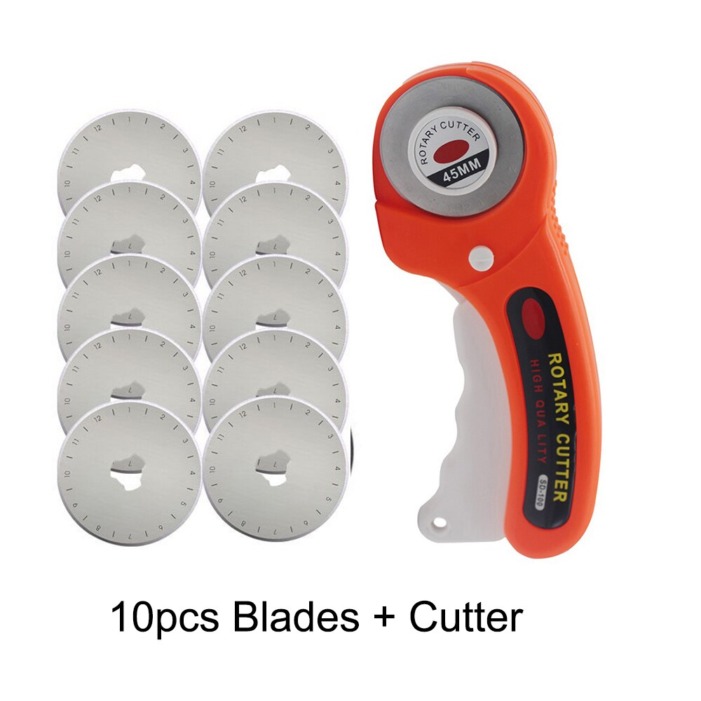 Rotary Cutter Leather craft 45mm Leather Cutting Tool Leather Craft Fabric Circular Blade Knife DIY Patchwork Sewing Quilting: F SET 2