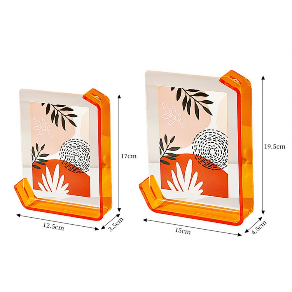 Cadre Photo flottant de 6/7 pouces, bricolage, Double face, Horizontal, Vertical, néon, acrylique, décor de bureau debout, cadre d'affichage Photo