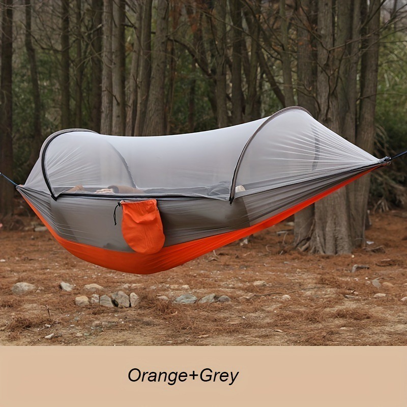 1pcs Anti-Side Flip Mosquito Proof Camping Hammock with Insect Net Portable Outdoor Hammock for Camping Lightweight Travel Bed