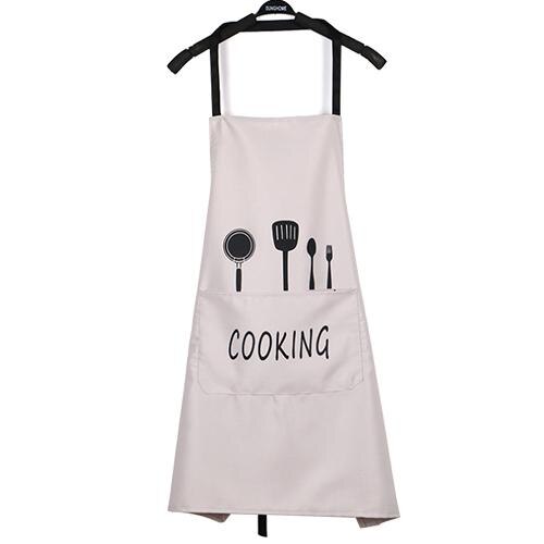 Delantal de cocina al óleo impermeable, delantales de Chef para Mujeres Hombres pechera para cocina delantal Idea para limpieza de lavavajillas pintura: Blanco