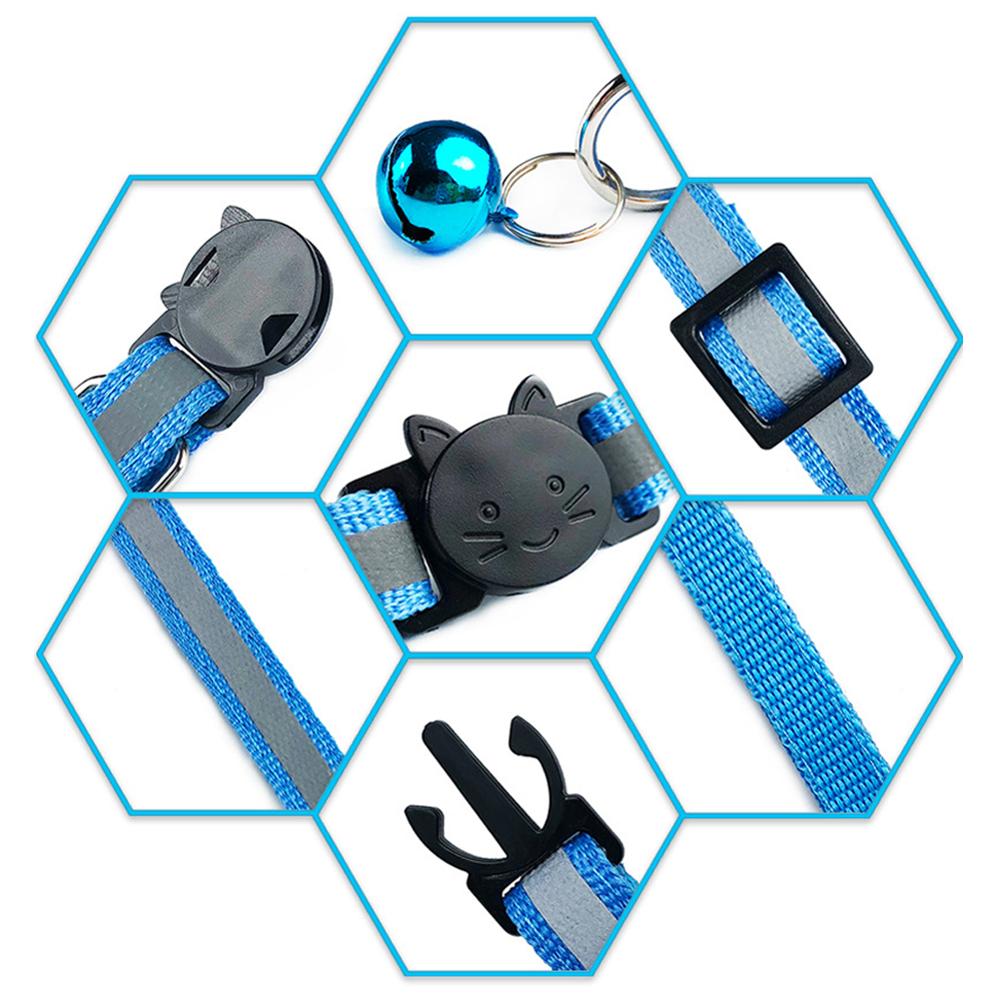 Collier pour chien et chat, sangle de cou, en Nylon réfléchissant, accessoires de laisse, avec cloche colorée pour chiot