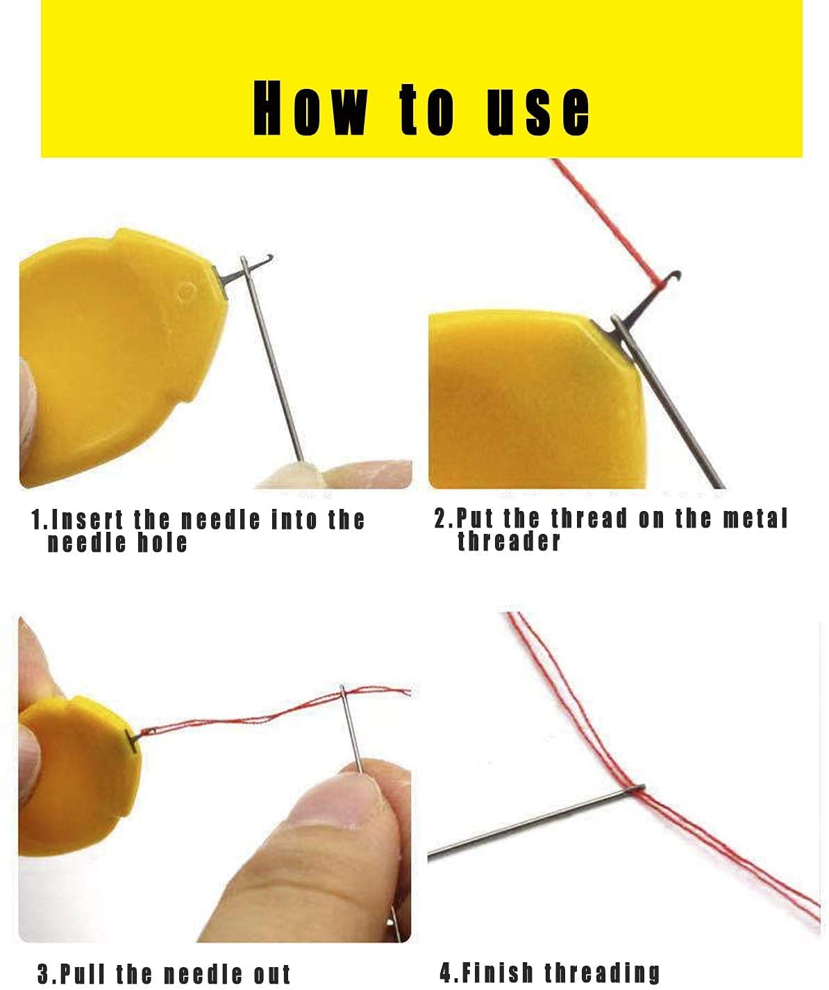 10PCS Needle Threader Simple Needle Threading Hand or Machine Threading Set DIY Simple Needle Threader Magnesis Needle Threader