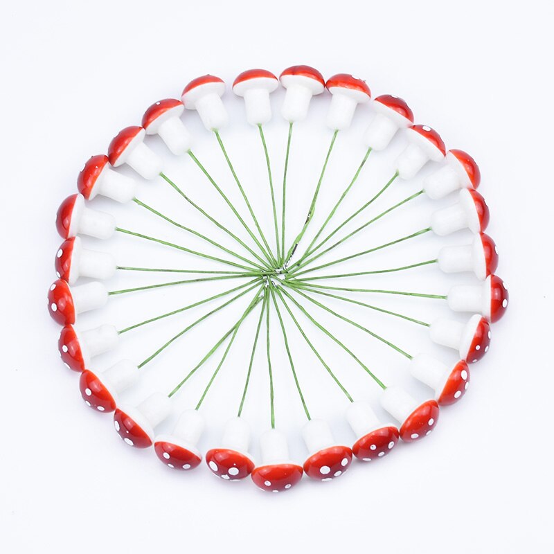 Guirlandas de flores artificiais, 30 peças de espuma fofa de cogumelo para natal, frutas, plantas artificiais, decoração da casa, caixa de presentes diy, scrapbooking, decoração de casa