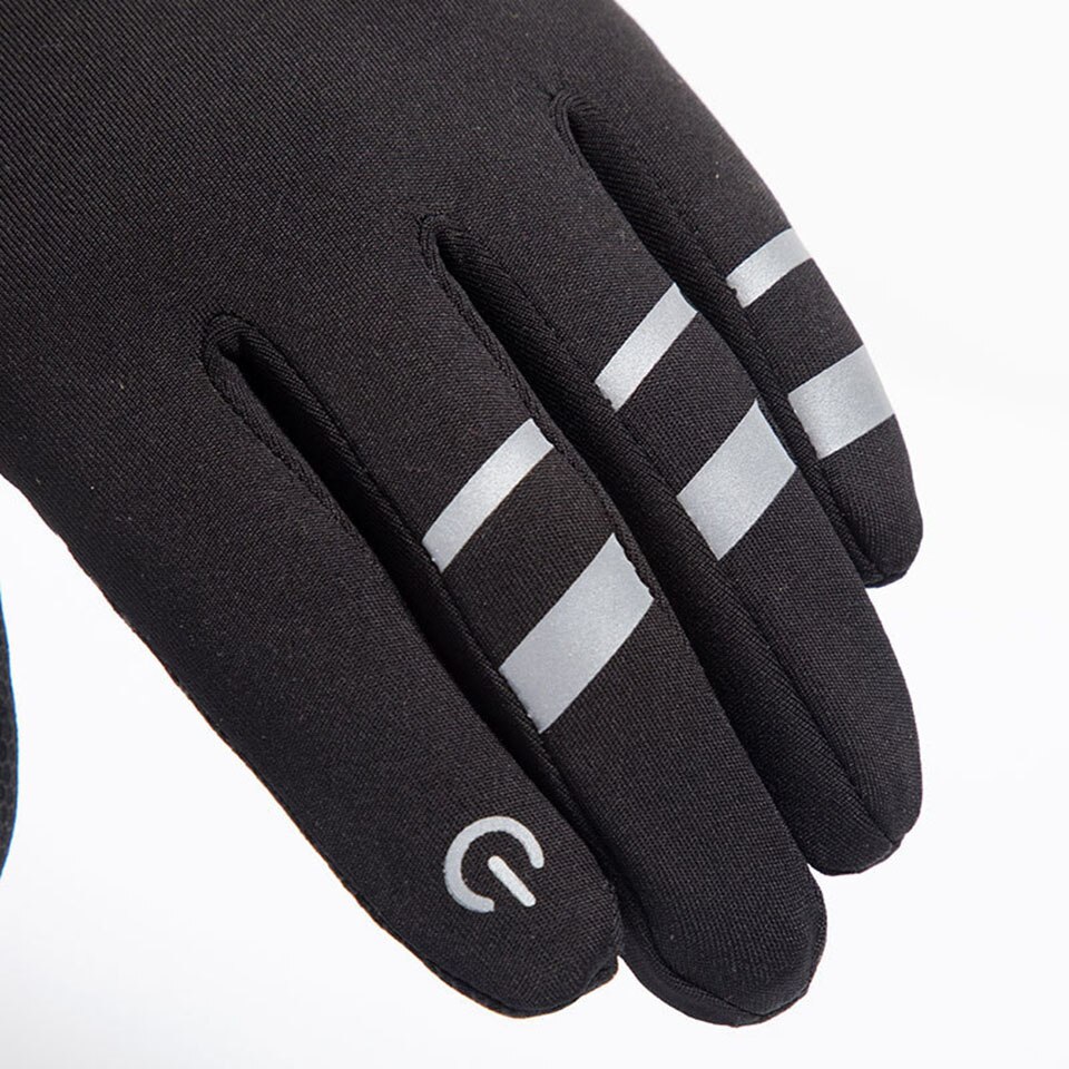 Cycling Gloves Reflective Back Anti-Slip Warm Winter Gloves Waterproof Touch Screen Cycling Gloves