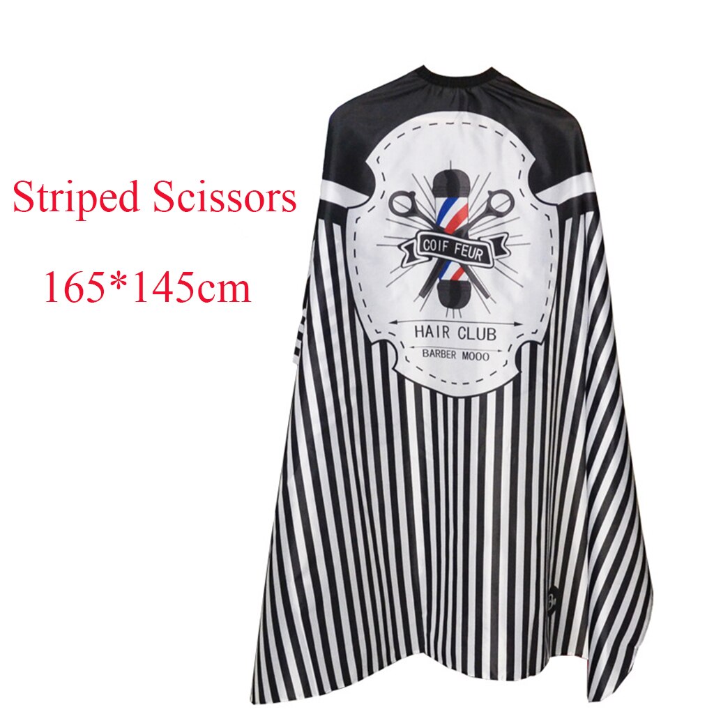 Cape de Coiffeur , Style Rétro pour Salon de coiffure, Accessoire en Tissu Imperméable pour Coupe de Cheveux, Barbe: Striped Scissors