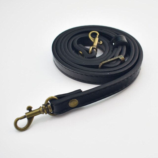 1.2cm Width PU Leather Bag Strap Shoulder Bag Adjustable Band Handle For Handbag Long Belt DIY Accessories Black KZ0012: Black-Vintage buckle
