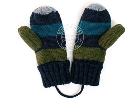 1 paire coréen Robot garçons filles hiver tricoté mitaine doigt bébé gants noël enfants enfants en bas âge: Navy