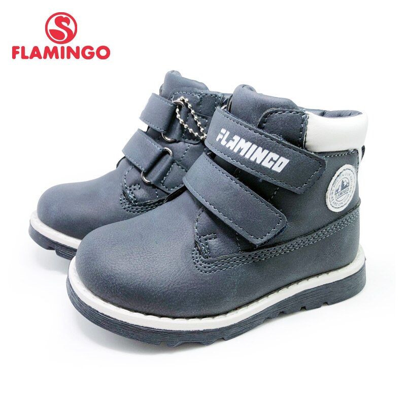 Flamenco otoño niños botas zapatos de los niños de tobillo niños zapatos con gancho y bucle para los niños pequeños 202B-Z23-2122/2123