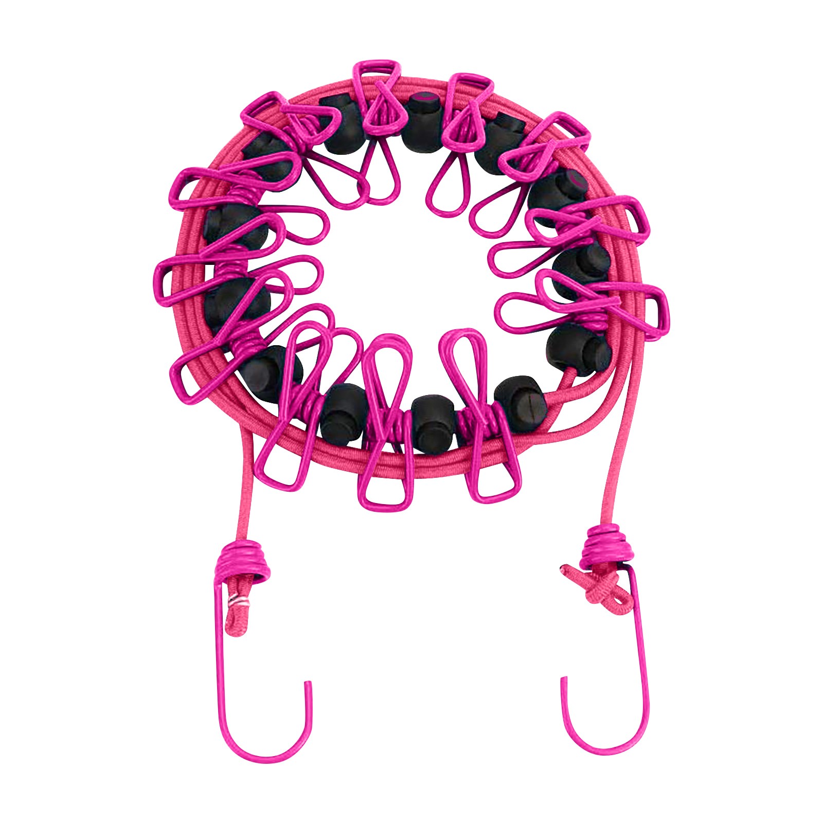 Portable Travel Clothesline Multifunction Drying Rack Clothes Line With 12 Clips Cloth Hangers Steel Clothes Line Pegs Clothesli