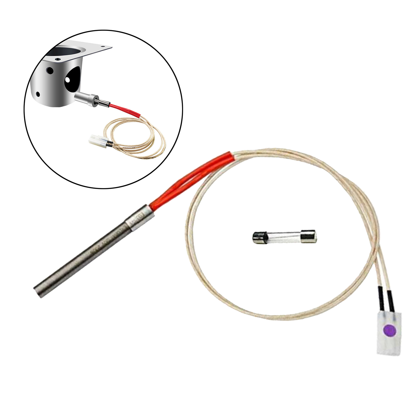 Grill igniter kit with fuses replacement parts for fireplace and pellet