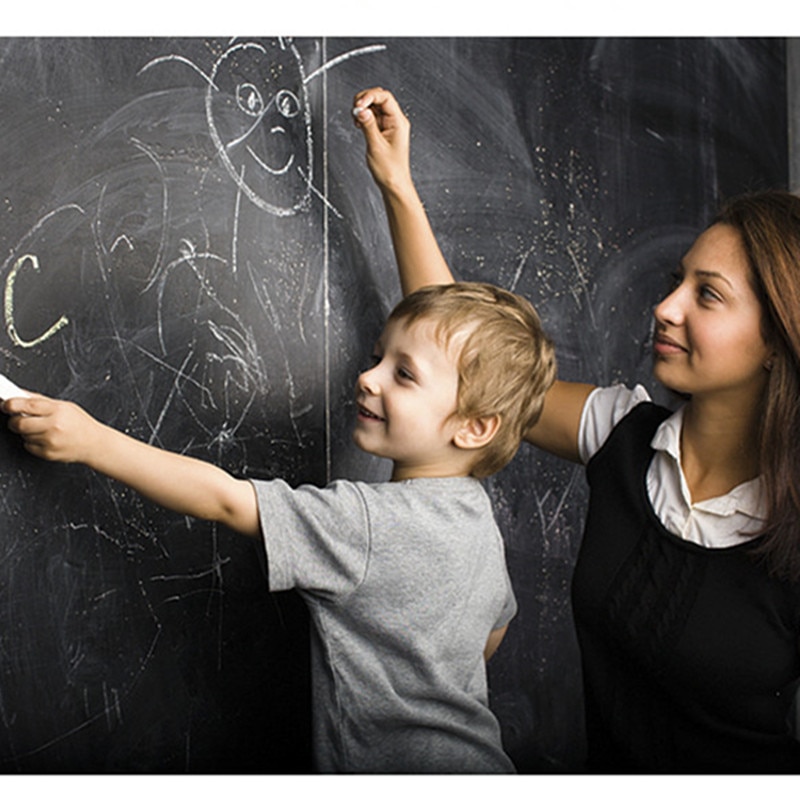 Nyhet 200 x 30cm flyttbar tavle vinyl vegg klistremerke tavle klistremerke peeling pinne kontor skoletilbehør