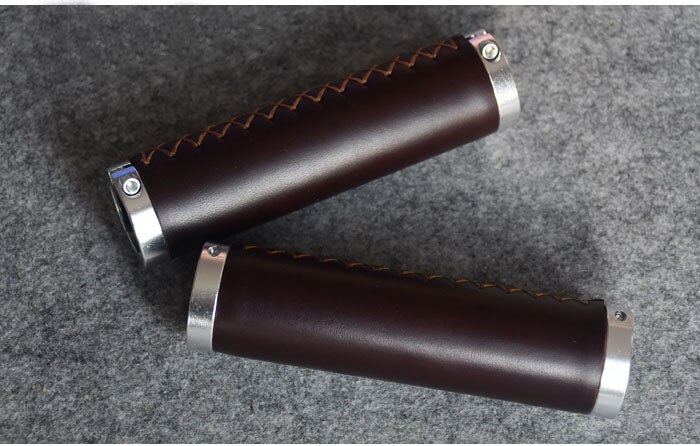 Cubierta de cuero para manillar de bicicleta, manillar clásico para bicicleta, manillar de bicicleta de montaña, accesorios para bicicleta: Dark brown