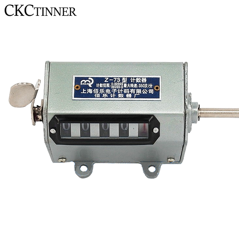 Resettable digital punch counter 5-digits Counter Mechanical Rotating Speed Meter Z-73 Totalizing Pull Counter