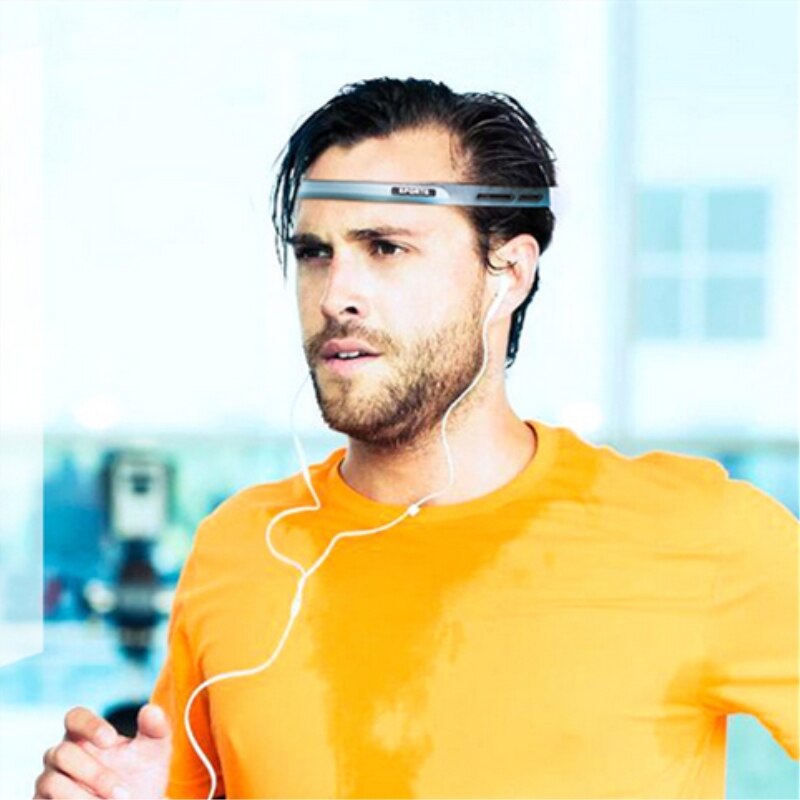 1pc PVC Soft Silicone Headband Men Running Sweatband Quick Absorb Athletic Headband Sport High Elastic Guiding Sweat Band Head
