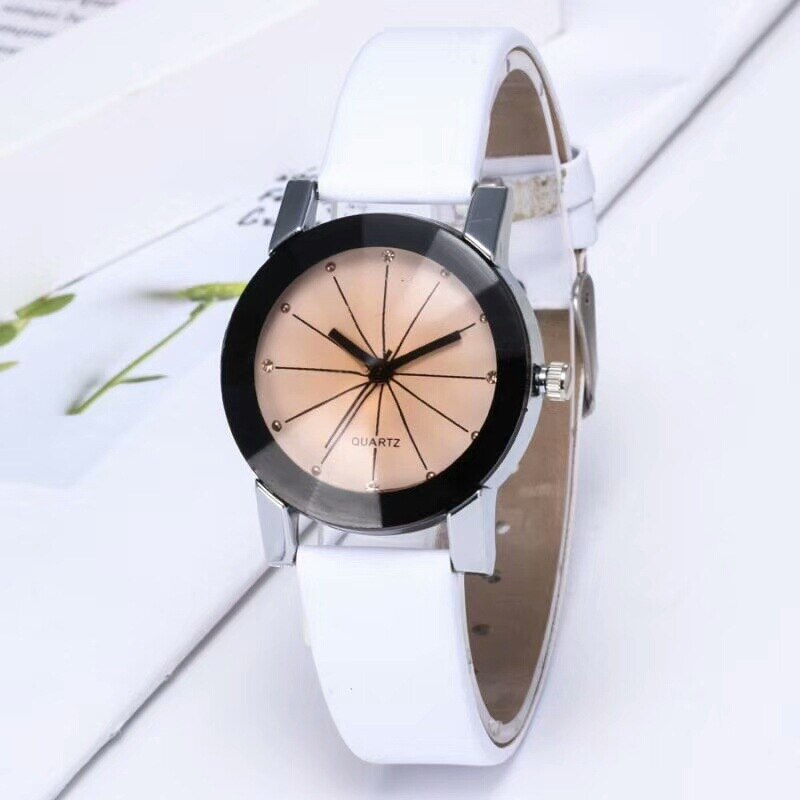 Mannen Vrouwen Lederen Band Lijn Analoge Quartz Dames Horloges Mode Horloge Vrouwen Horloges Luxe Horloge