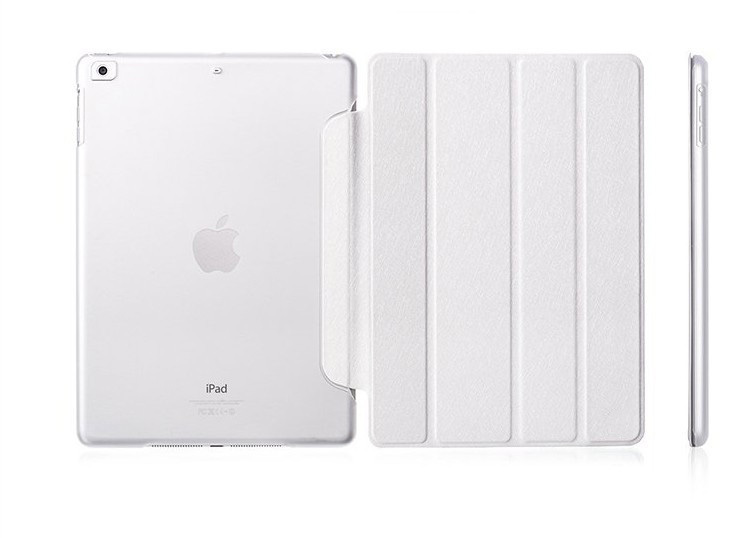 Hoes voor apple ipad mini, ultraslanke hoes met automatische slaap-/waakfunctie, slimme flipstandaard, pu-leren hoes voor ipad mini 1, 2, 3, fundas: Zilver