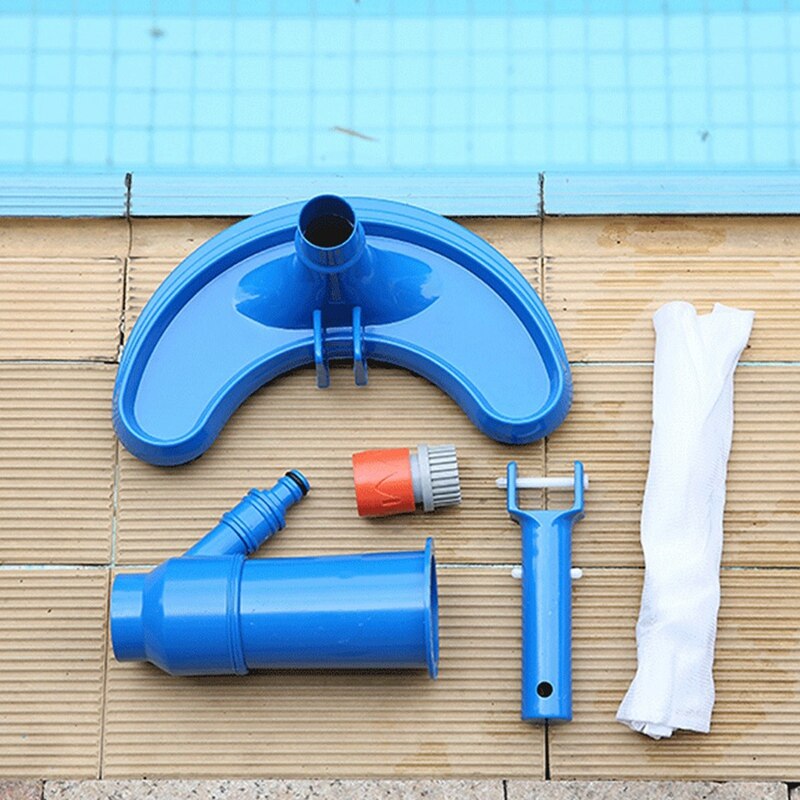 Aspirador portátil para piscina, limpiador subacuático con cepillo y bolsa de hojas, herramienta de limpieza para piscina