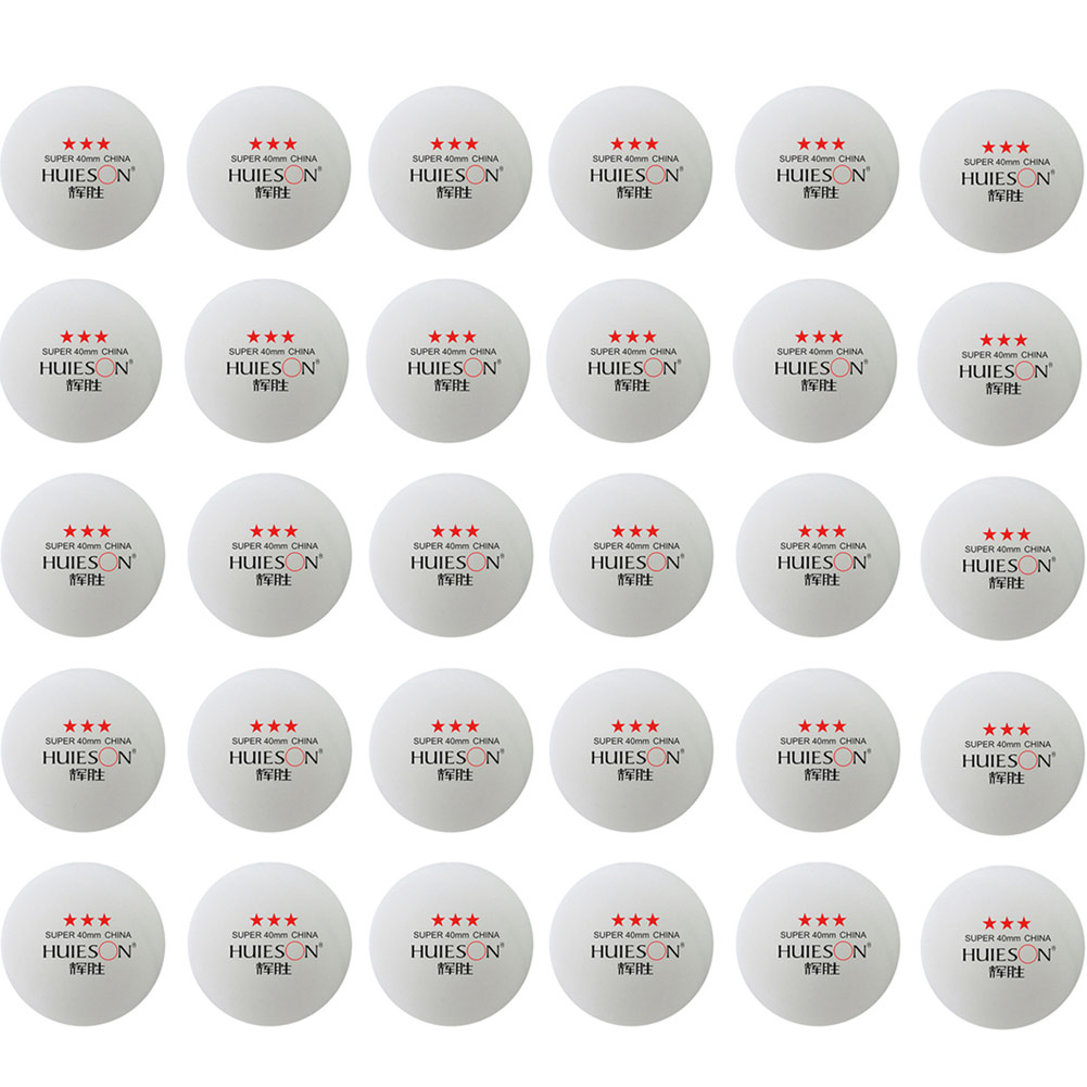 30 Uds Material pelotas de tenis de mesa 3 estrellas plástico Pelotas de Ping Pong pelotas de entrenamiento de tenis de mesa: White