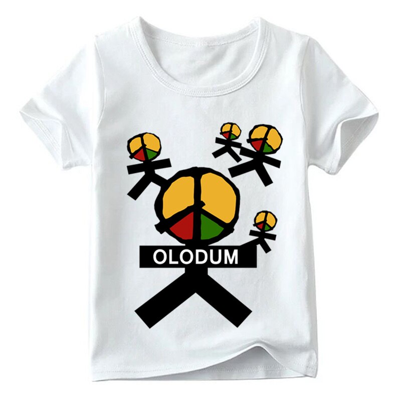 子供レトロ反戦マイケル · ジャクソンolodumロゴプリントtシャツ夏の男の赤ちゃん/ガールズトップス子供カジュアル服、ooo5172: White A / 5T