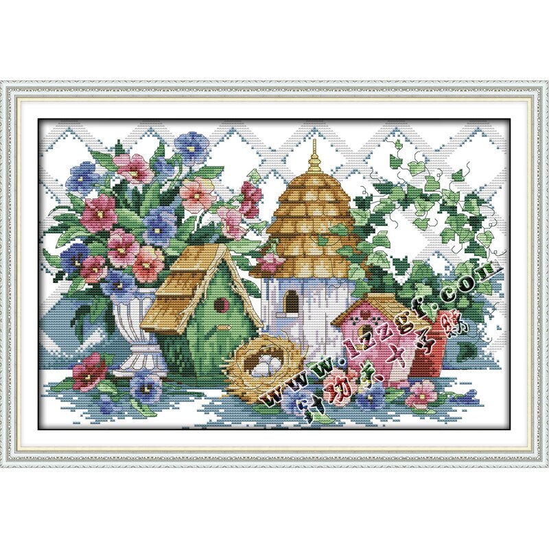 Borduurpakket koeien naar de wei 4x25cm