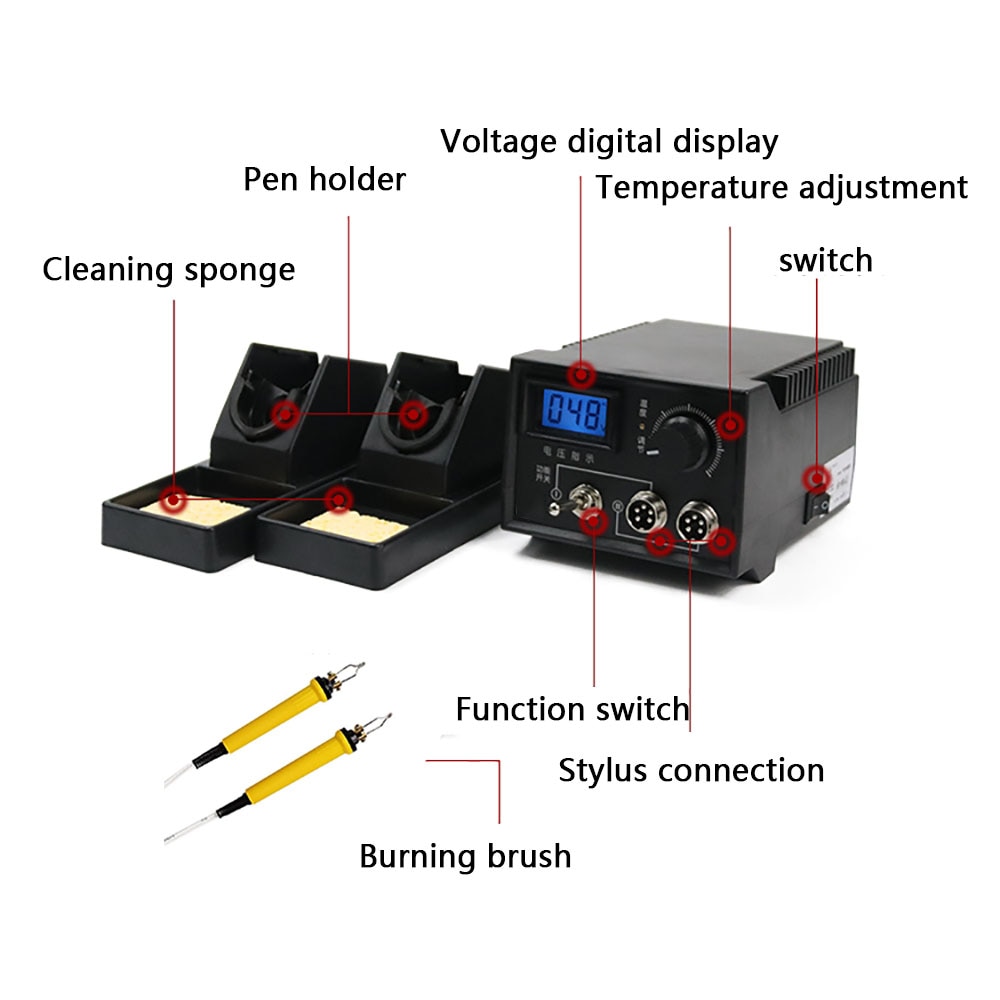 220V Soldering Iron Tool Pyrography Machine Digital Display wood Burning Soldering Irons Crafts Tools Machine Kit Set 60W