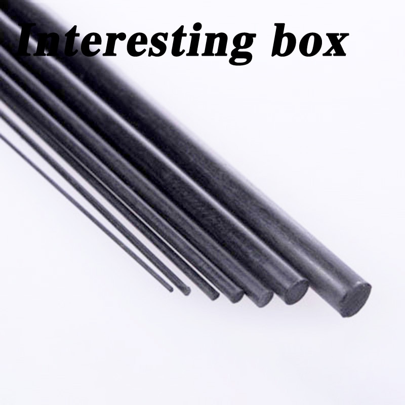 Carbon Fiber Staaf, Ronde Staaf, Carbon Staaf, Modelvliegtuigen Materiaal, Vliegtuigen Versterking Staaf, 0.8-4 Mm Diameter