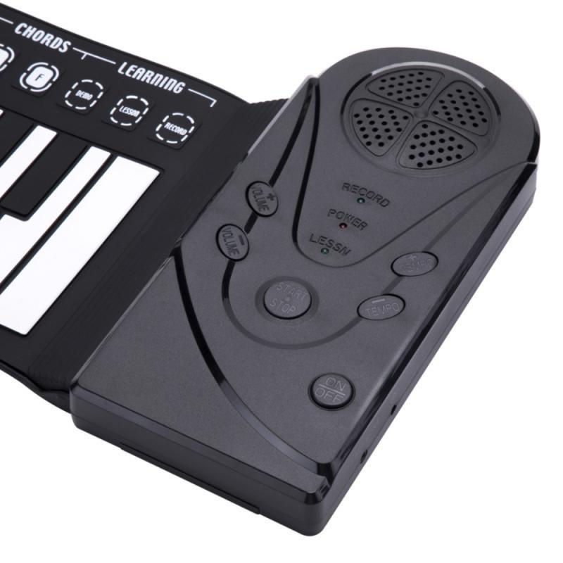 49 Keys Digital Keyboard Piano Electronic Piano Silicone Flexible Keyboard Organ Built-in Speaker with Sustain Pedal