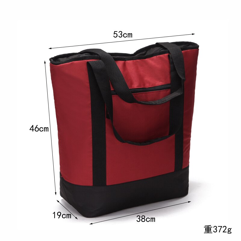 33L Waterproof Big Cooler Bag Picnic Lunch Box Ice Pack Vehicle Fresh Package Insulation Large Insulated Shoulder Bag