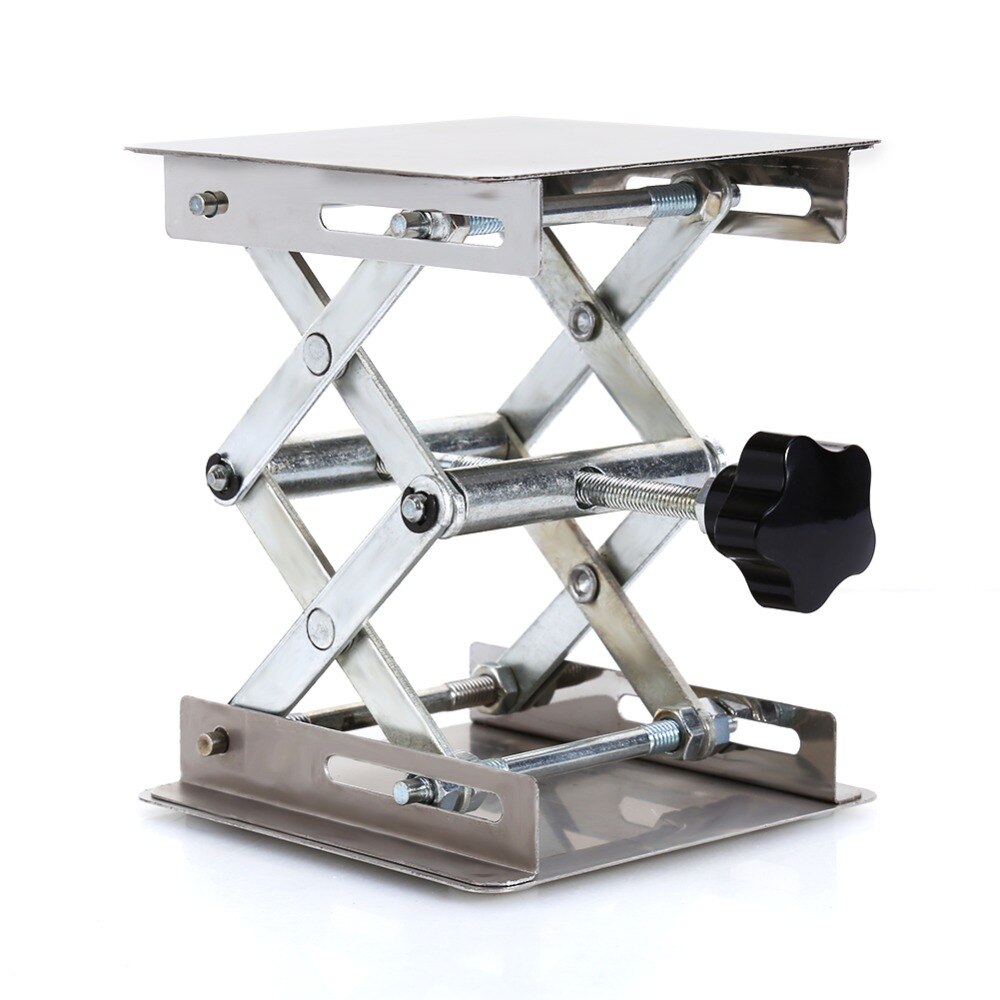 4" x 4" 100mm Stainless Steel Lab Stand Lifting Platform Laboratory Folding Desk Laboratory Tool