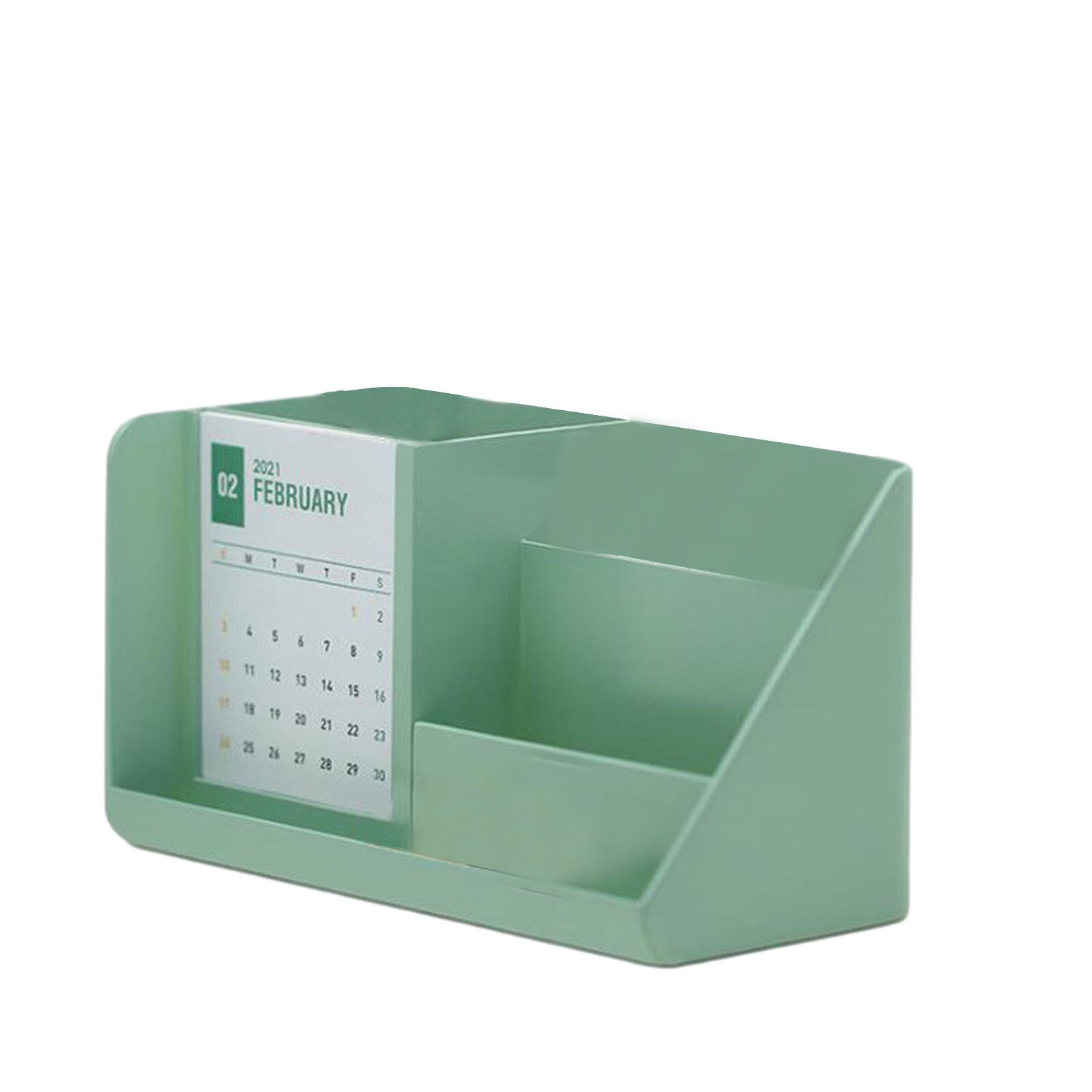 Organizador de plástico para escritorio 40 , calendario, , portalápices, calendario de escritorio, caja de almacenamiento, organizador de almacenamiento de desechos con Control remoto: A