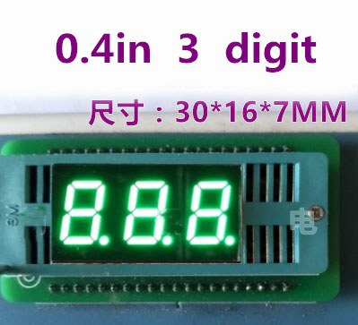 0.4 tommer ren grøn 7 segment display fælles anode katode 0.4 " radix punkt led display 3 bit digital rør serie spændingspanel